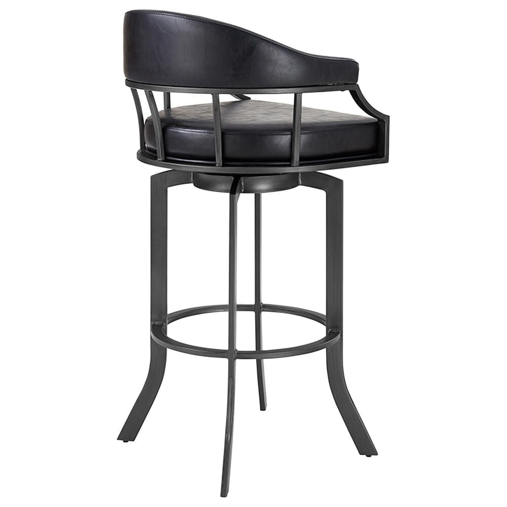 Blue River Edy Swivel 26&quot; Counter Stool with Black Cushion in Mineral, , large