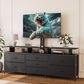 HOMLUX 63" 7-Drawer TV Stand with Adjustable TV Mount in Black Carbon Fiber, , large