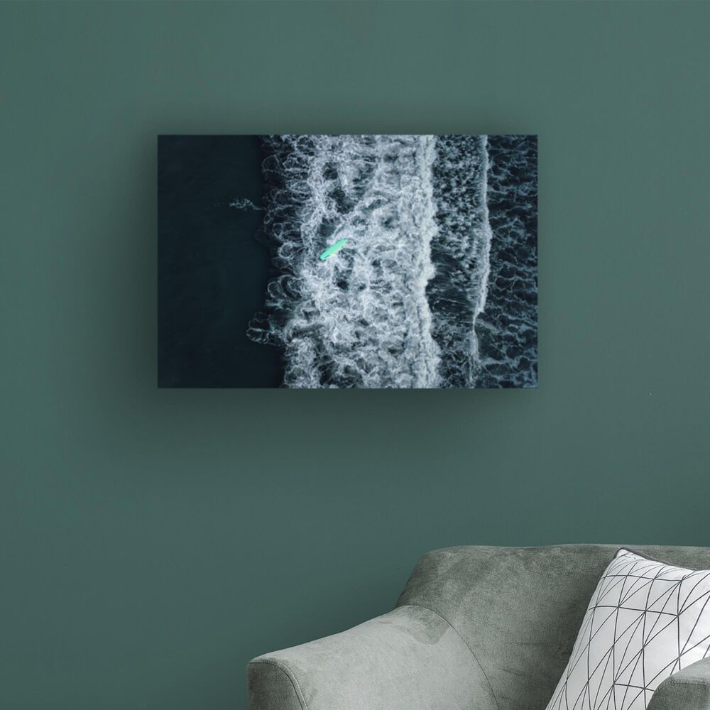 Timberlake Takane Sakai &#39;Wipeout&#39; 22&quot; x 32&quot; Canvas Art in Black/Blue/White, , large