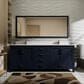 Lexora Home Jacques 72" Double Bathroom Vanity in Navy Blue with 2 cm White Quartz Top and Rectangular Sinks, , large