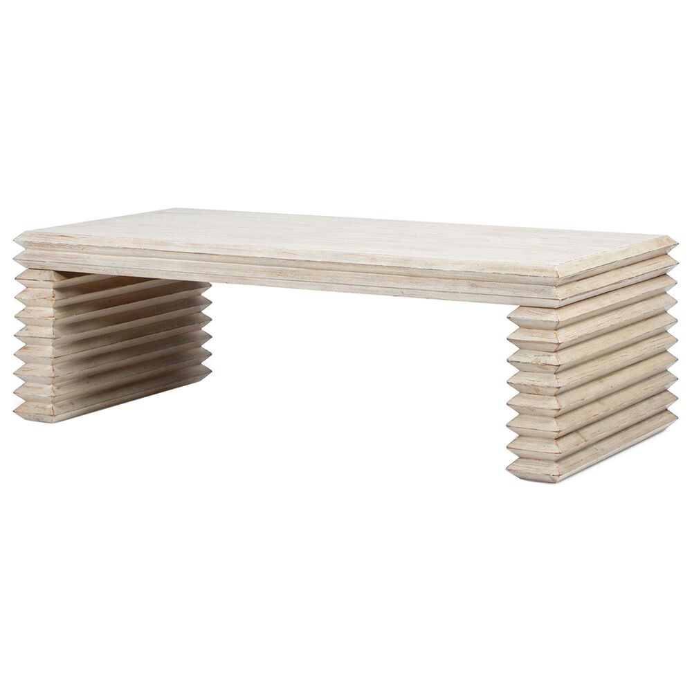 Jennifer Taylor Home Veda Coffee Table in Whitewashed Natural, , large