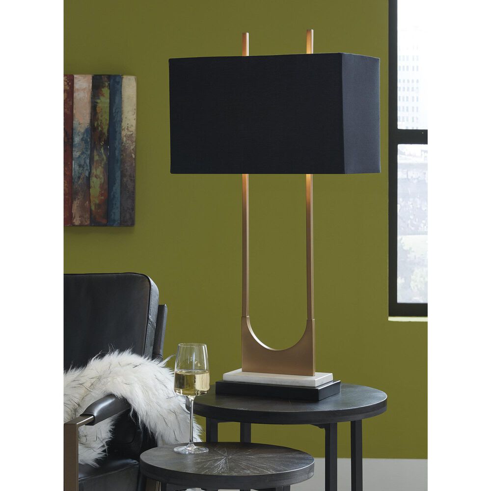 Ashley Malana Table Lamp in Brass, , large