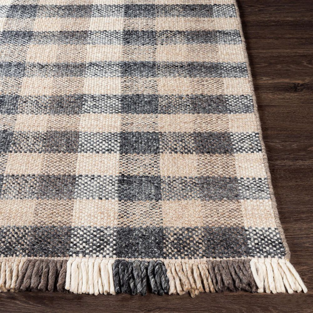 Surya Reliance RLI-2308 2&#39; x 3&#39; Black, Tan and Ivory Area Rug, , large