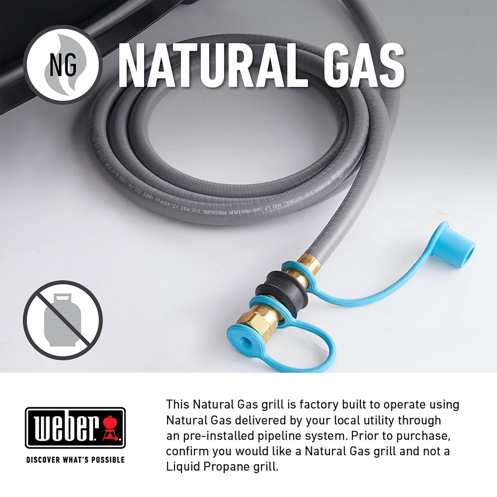 Weber natural gas hot sale grill hose