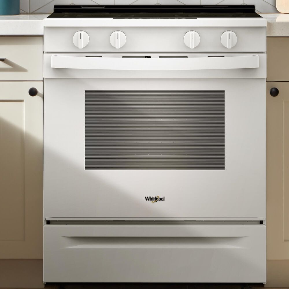 Whirlpool 30" Electric Smart Range in White, , large