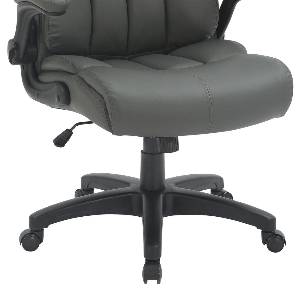 Rta Products Llc Ultra-Padded Executive Office Chair with Flip-Up Armrests in Grey, , large