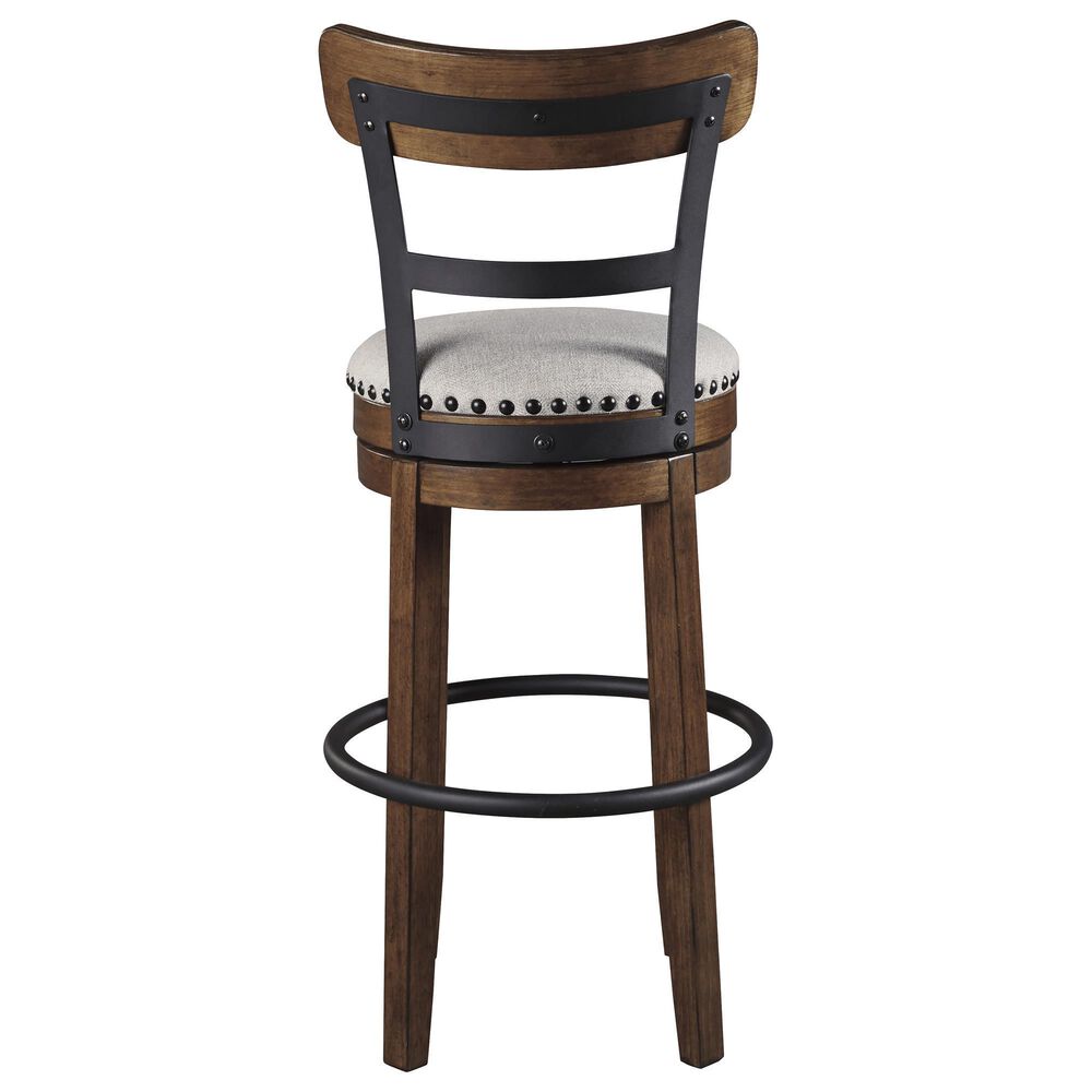 Ashley Valebeck Swivel Bar Stool in Brown and Black, , large