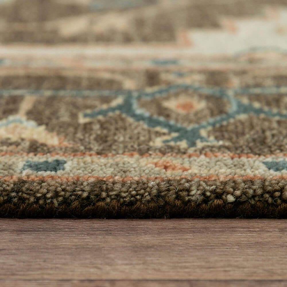 RIZZY Belmont 6&#39; x 9&#39; Dark Brown and Light Blue Area Rug, , large