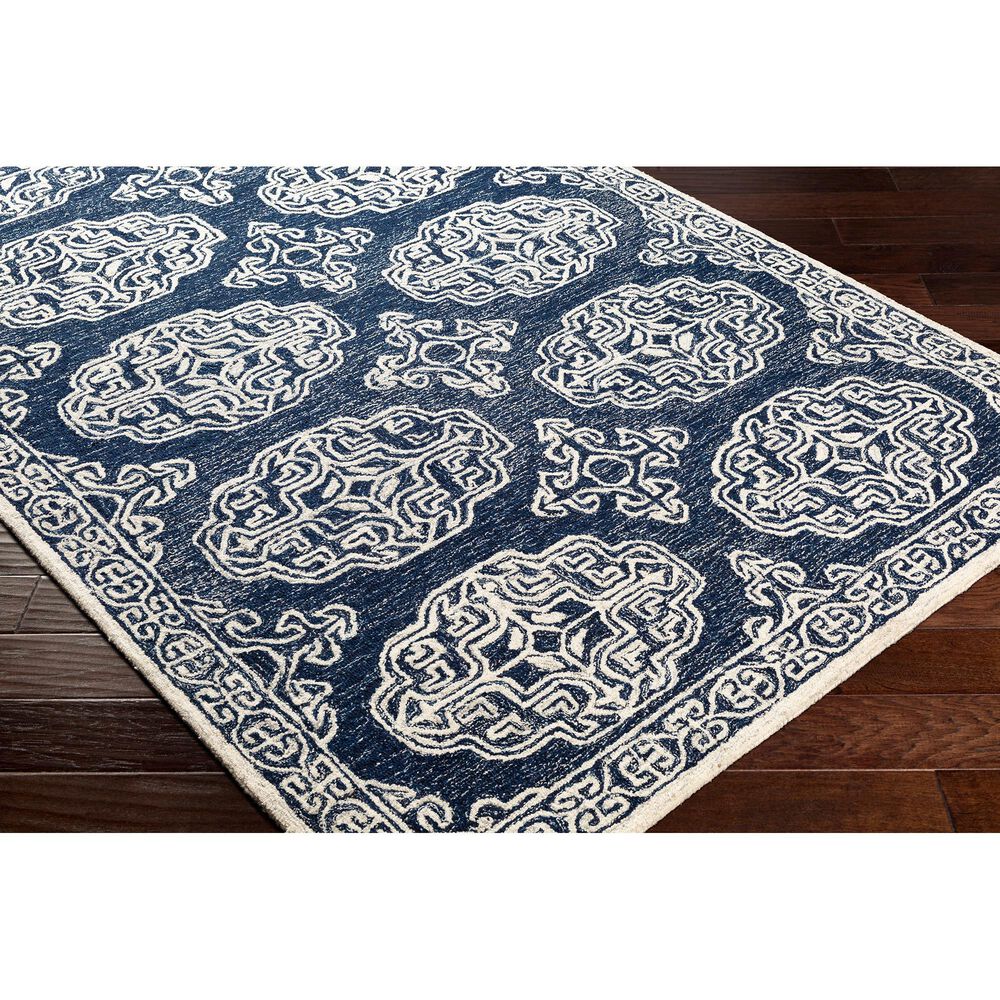 Surya Granada GND-2308 4&#39; x 6&#39; Dark Blue, Ivory and Charcoal Area Rug, , large