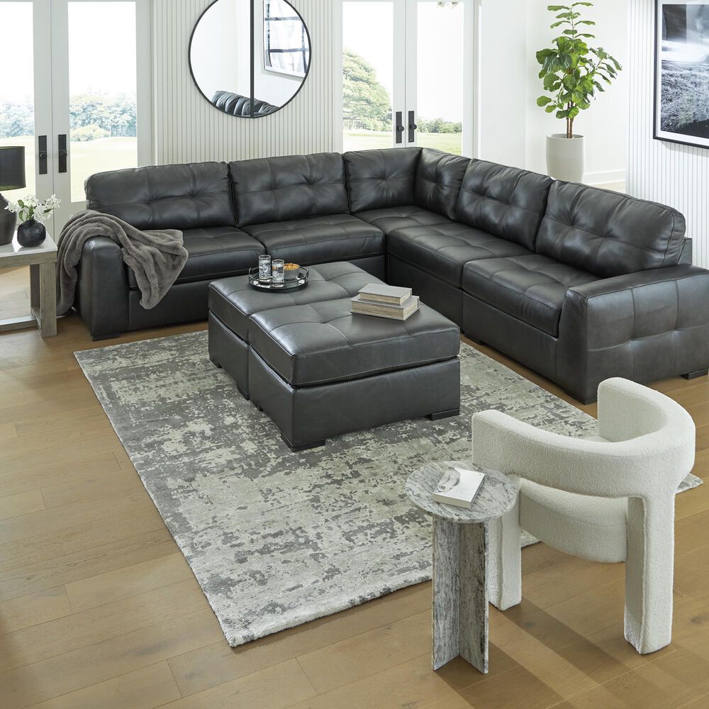 Ashley Brindley Pier Oversized Accent Ottoman in Fog, , large