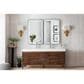 James Martin Vanities Linear 72" Double Bathroom Vanity in Mid Century Walnut with 10 cm Glossy White Solid Surface Top and Rectangular Sinks, , large