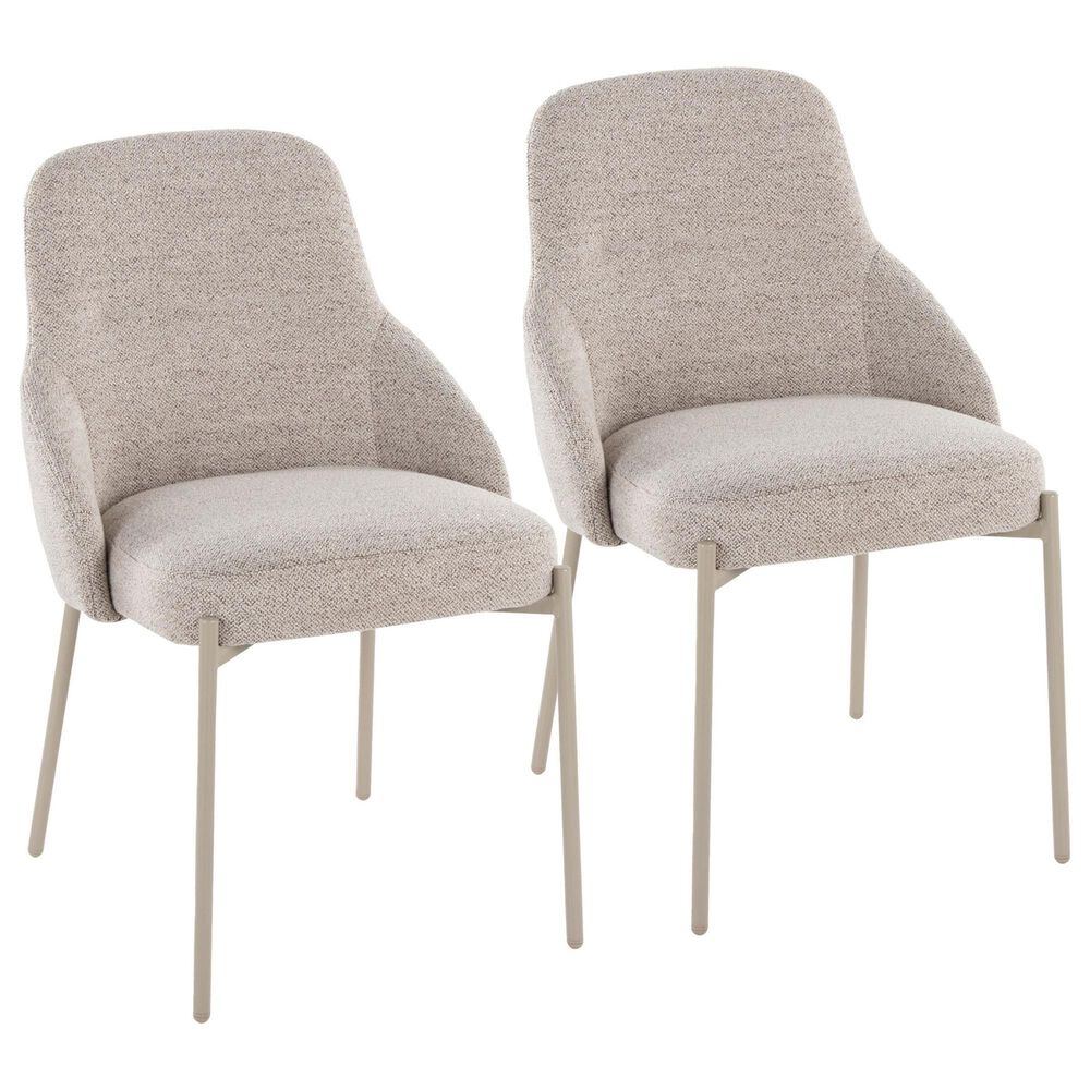 Lumisource York Side Chair with Oatmeal Upholstered in Latte (Set of 2), , large