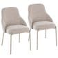 Lumisource York Side Chair with Oatmeal Upholstered in Latte (Set of 2), , large