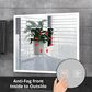 Lexora Home Aurorium 30" x 28" LED Vanity Mirror in White, , large