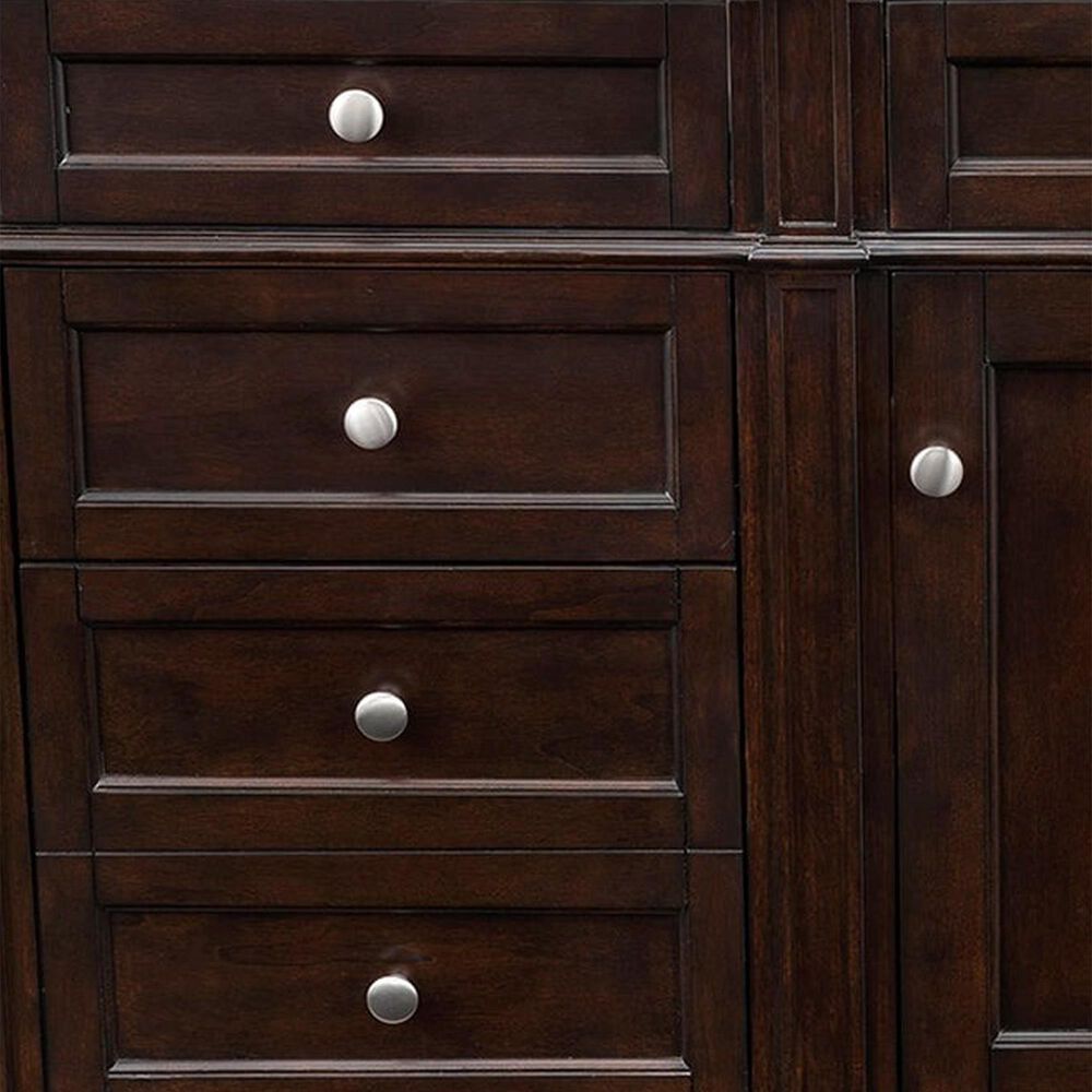 James Martin Vanities Brittany 60" Single Bathroom Vanity in Burnished Mahogany with 3 cm Eternal Jasmine Pearl Silestone Top, Rectangular Sink and FreePower Wireless Charger, , large