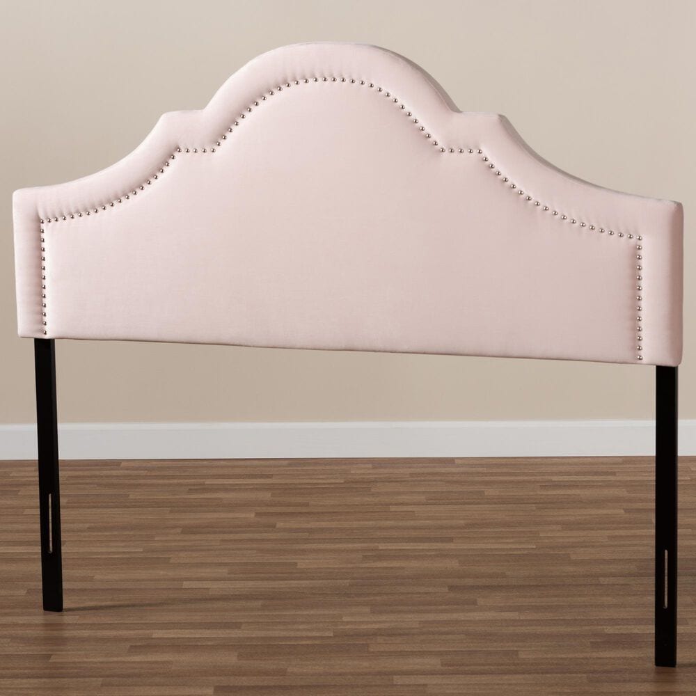 Baxton Studio Rita Full Panel Headboard in Light Pink, , large