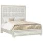 Nicolette Home Camila Queen Upholstered Panel Bed in White and Silver, , large