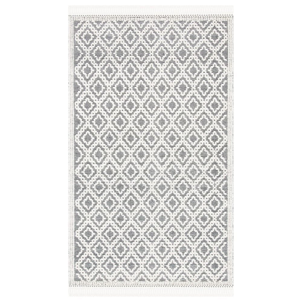 Safavieh Natura 6" x 9" Ivory and Black Area Rug, , large