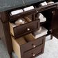 James Martin Vanities Brittany 36" Single Bathroom Vanity in Burnished Mahogany with 3 cm Parisien Bleu Quartz Top and Rectangular Sink, , large