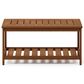 HOMLUX Patio Coffee Table with Shelf in Teak Oil, , large