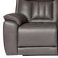 Bassett Benson Leather Power Reclining Console Loveseat in Tuscan Gunmetal, , large