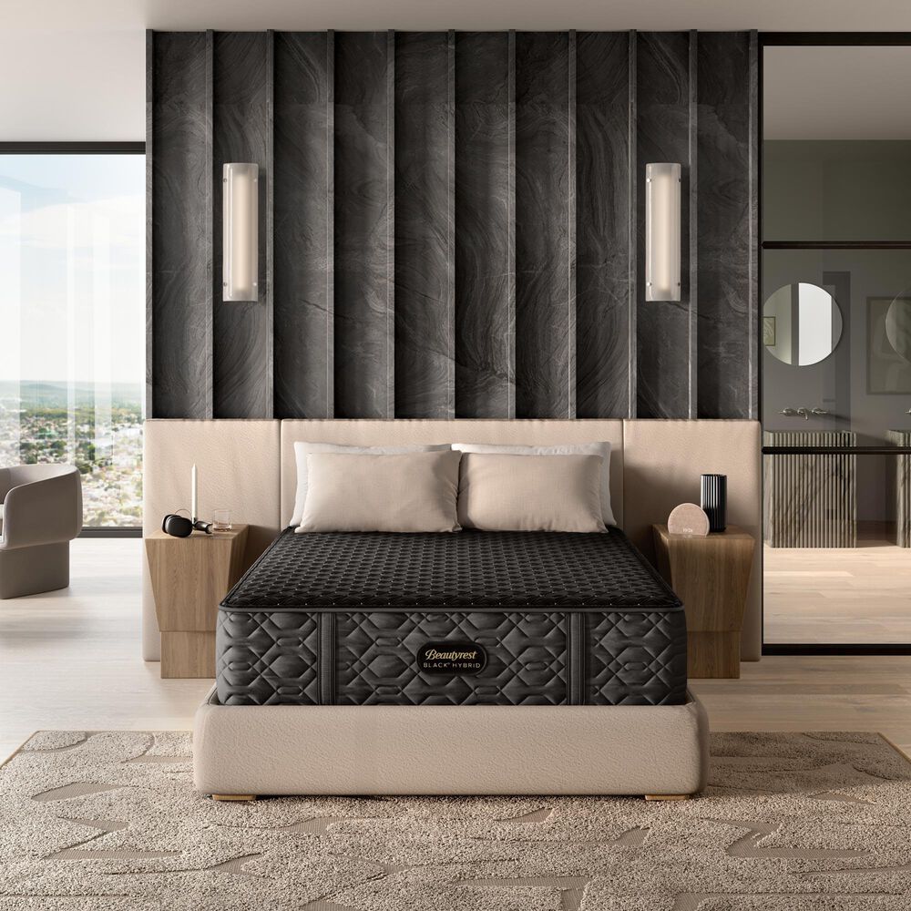 Beautyrest Hybrid Black Series3 Medium Full Mattress with High Profile Box Spring, , large