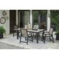 Ashley Mount Valley Rectangular Dining Table in Driftwood and Black, , large