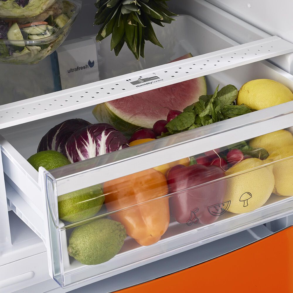 Unique Appliances Classic Retro 12 Cu. Ft. Bottom Freezer Regfrigerator In Creamsicle Orange, , large