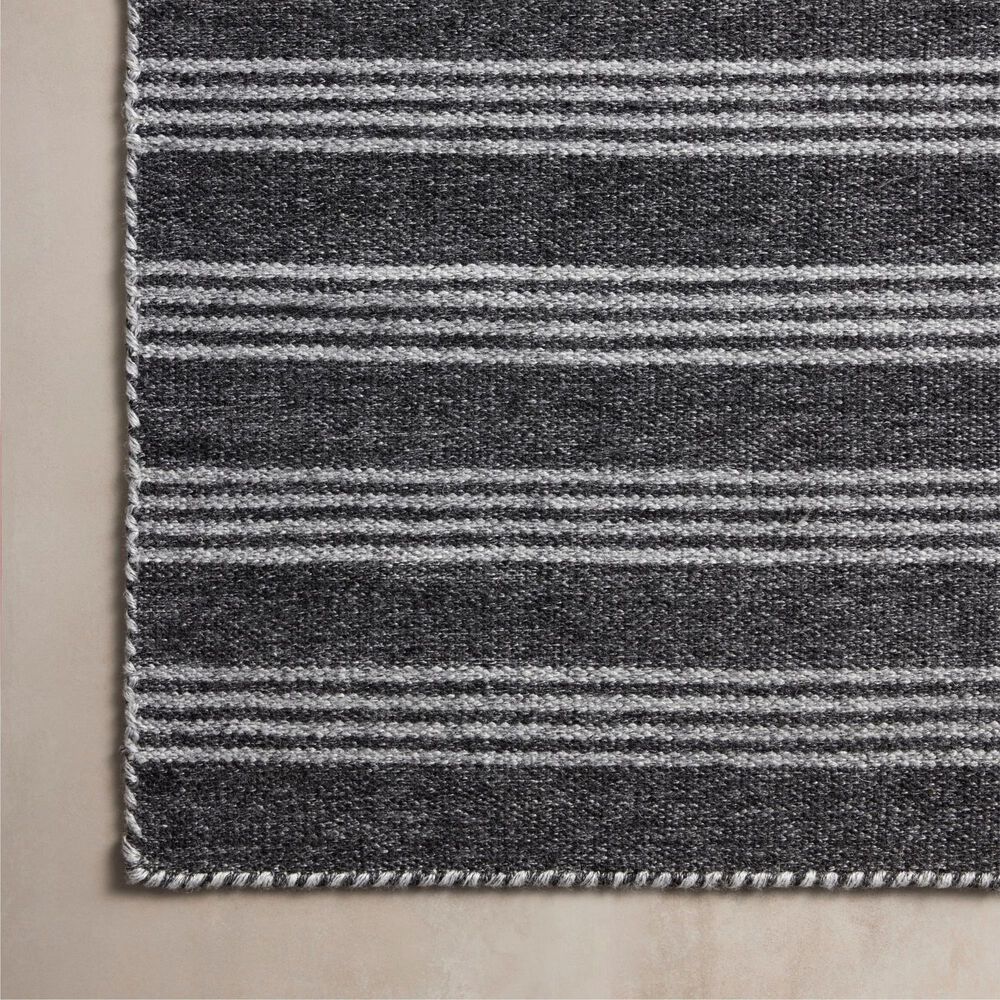 Magnolia Home Charlie Charcoal and Grey 9&#39;3&quot; x 13&#39; Indoor/Outdoor Area Rug, , large