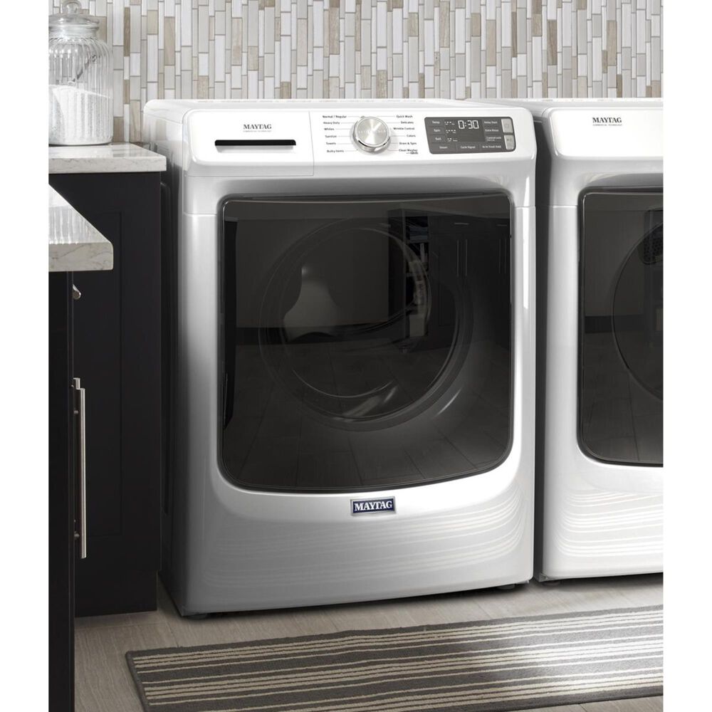 Maytag 4.8 Cu. Ft. Front Load Washer with Steam in White, , large