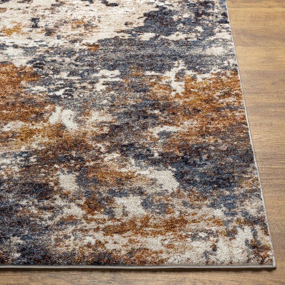 Surya Tuscany 2&#39; x 3&#39; Charcoal and Mustard Area Rug, , large
