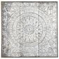 Maple and Jade 36" x 36" Square Embossed Floral Home Wall Decor in Weathered Gray and Dark Silver, , large