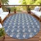 Dalyn Rug Company Soft Essentials Chevron Navy 8" Round Area Rug, , large