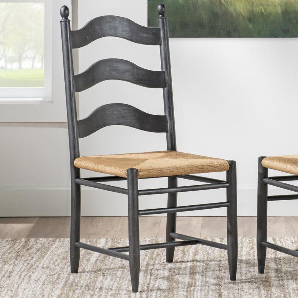 Legacy Classic Furn Direct Shp Vintage Market Dining Side Chair in Kettle Black and Brown, , large