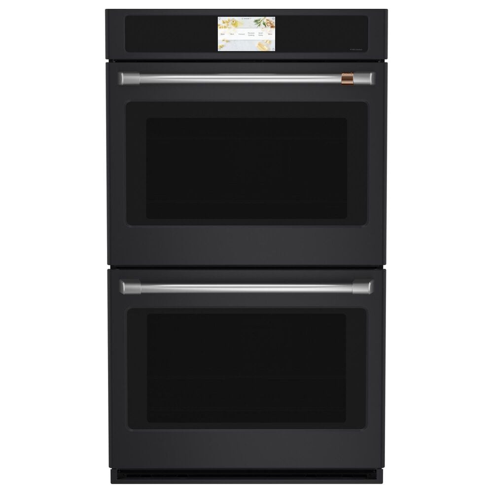 Cafe 2-Piece Kitchen Package with Matte Black 30" Smart Built-In Convection Double Wall Oven and Stainless Steel 30" Gas Cooktop, , large
