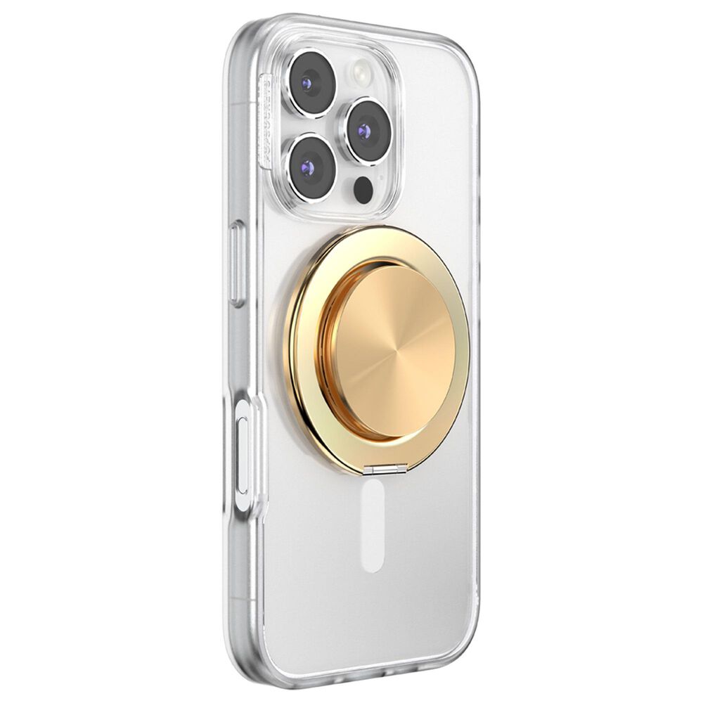 PopSockets MagSafe Circle Kick-Out PopGrip in Aluminum Radial Gold, , large