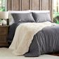Timberlake Lavish Home Long Faux Rabbit Fur Throw in White, , large