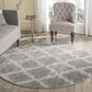 Safavieh Adirondack ADR120B 6" Round Silver and Ivory Area Rug, , large