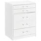 Pacific Landing Danbury 3-Drawer Makeup Vanity Set in White High Gloss, , large