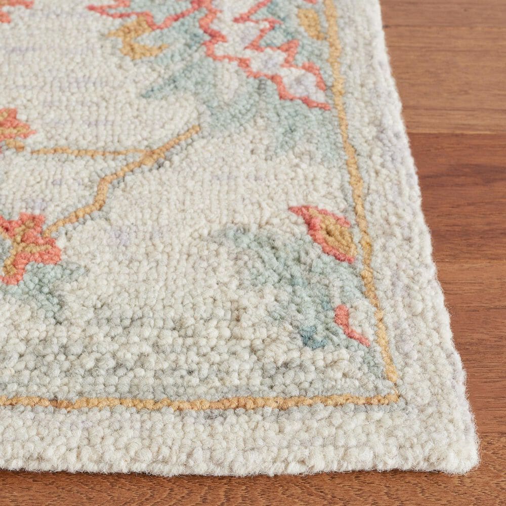 Safavieh Micro-Loop 5&#39; Square Silver and Red Area Rug, , large