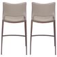 Zuo Modern Ace Counter Chair in Gray/Brown (Set of 2), , large