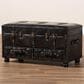 Baxton Studio Callum 2-Drawer Storage Trunk Ottoman Set in Distressed Dark Brown, , large