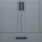 Lexora Home Ziva 60" Double Bathroom Vanity in Dark Grey with 2 cm White Quartz Top and Rectangular Sinks, , large
