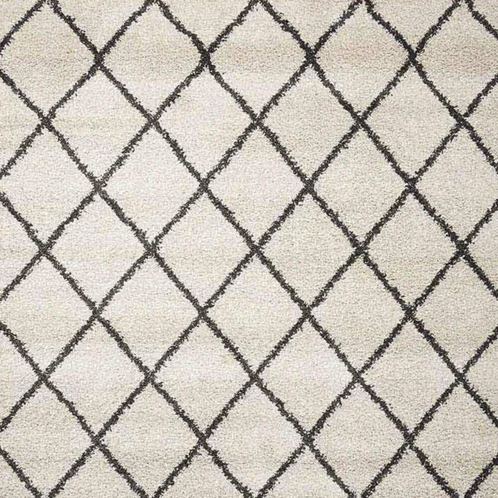 Nourison Brisbane BRI08 8&#39;2&quot; x 10&#39; Ivory and Charcoal Area Rug, , large