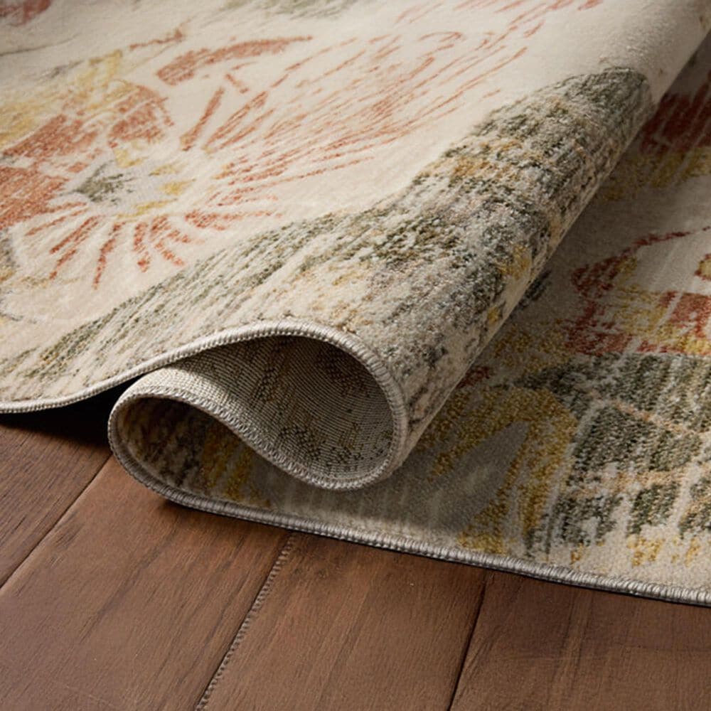 Loloi Eileen Natural and Sunrise 3&#39; Round Area Rug, , large