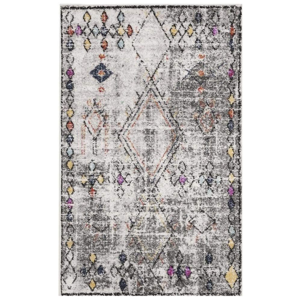 Safavieh Adirondack ADR210F 5"1" x 7"6" Light Grey and Fuchsia Area Rug, , large