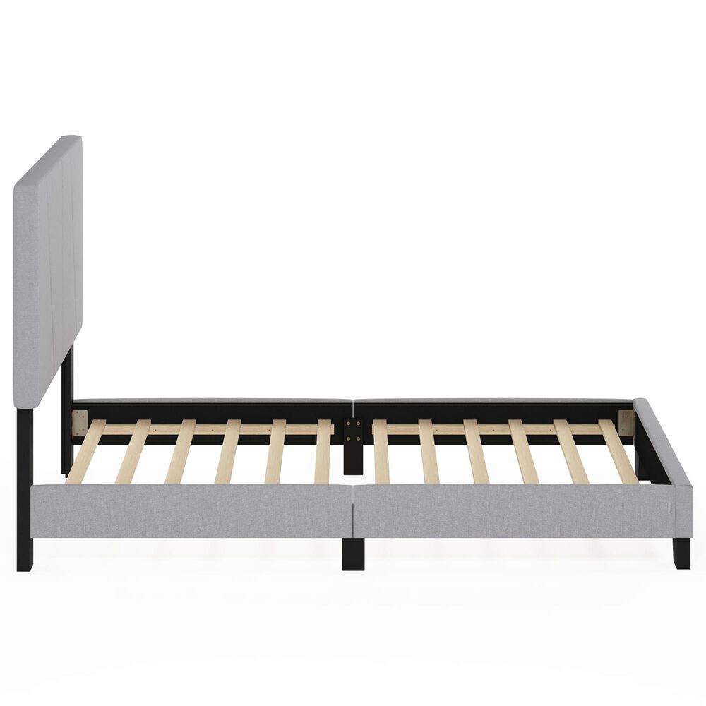 HOMLUX Lucy Twin Platform Bed Frame in Glacier, , large