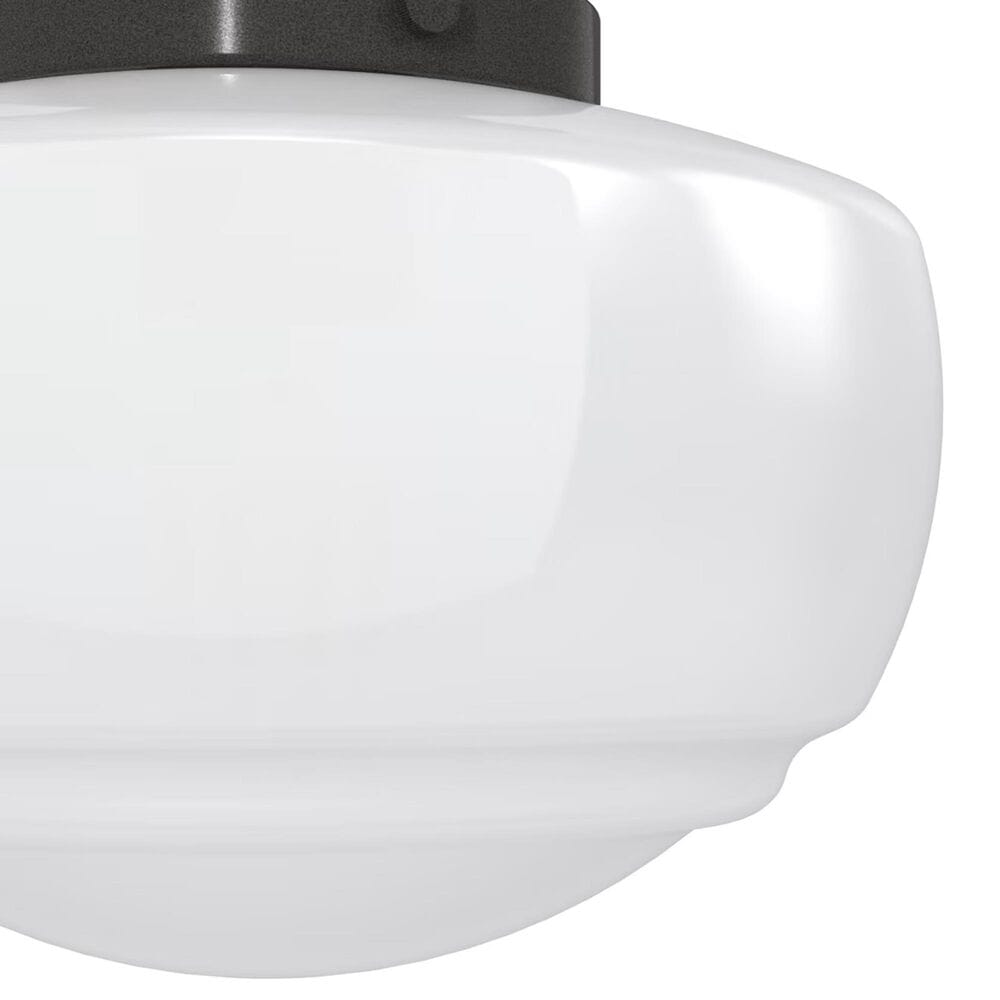Hunter Saddle Creek 1-Light Mini Semi Flush with Shiny Cased White Glass in Noble Bronze, , large