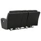 Ashley Warlin Power Reclining Loveseat with Console in Black, , large