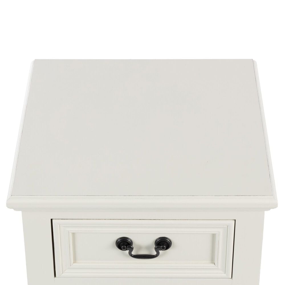 Maple and Jade End Table with Shelf and Drawer in Cream, , large